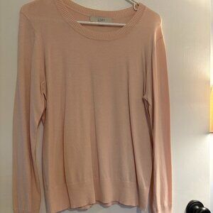 Loft Light Pink Crew Neck Sweater - M